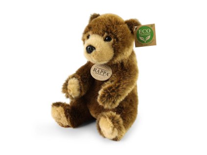 Rappa Plyšový medvěd hnědý 19 cm ECO-FRIENDLY
