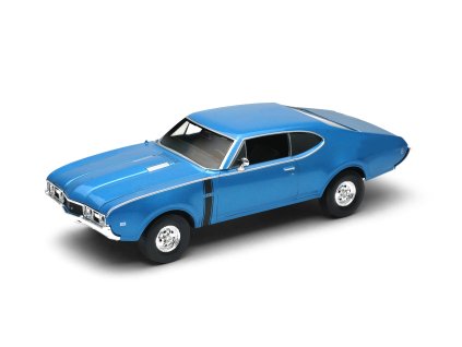 Welly - Oldsmobile 442 (1968) model 1:34 modré