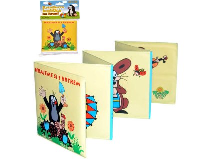 KRTEK (Krteček) Knížečka baby leporelo rozkládací omyvatelné pro miminko