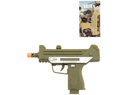 Pistole dětský samopal plastový 17,5cm na baterie Světlo Zvuk 2 barvy