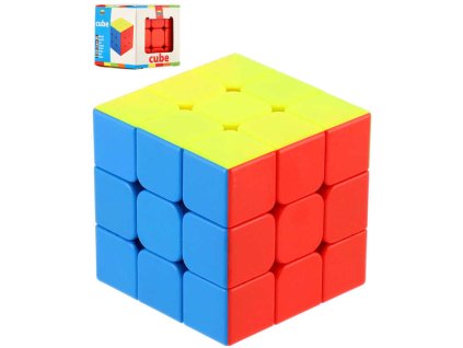 Hra skládací kostka (Rubikova) dětský hlavolam 3x3x3 plast