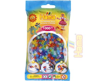 HAMA Korálky dětské zažehlovací třpytivé set 1000ks v sáčku midi plast