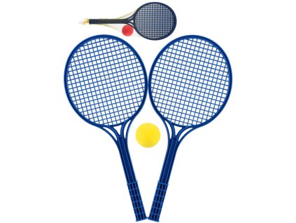 LORI 227 Set na soft tenis 2 modré rakety a míček 2 barvy plast