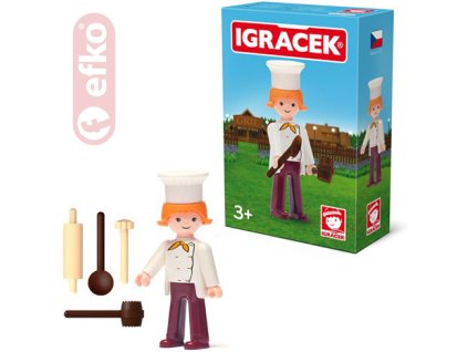 EFKO IGRÁČEK Kuchařka s doplňky v krabičce STAVEBNICE