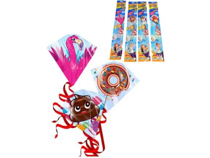 Drak létající s obrázkem 59x55cm plastový 8 druhů v sáčku