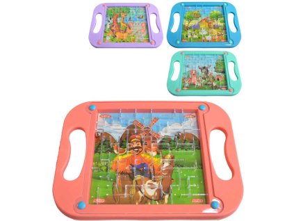 Hra kuličkový labyrint bludiště s obrázkem zvířátka 4 druhy plast