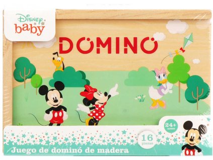 DŘEVO Hra Domino Mickey Mouse 16 dílků v krabičce *SPOLEČENSKÉ HRY*
