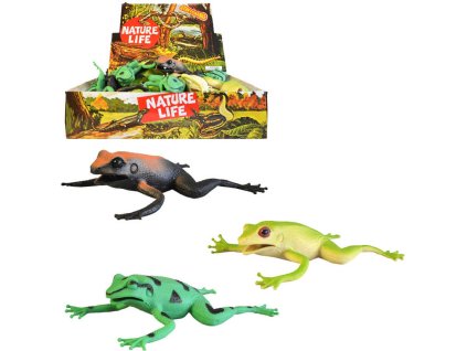 Zvířátko žába strečová 15cm antistresová mačkací 3 druhy