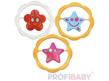 PROFIBABY Kruh Hvězdička / Kytička baby chrastítko různé druhy plast
