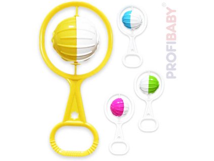 PROFIBABY Chrastítko koule retro plastové pro miminko 2 barvy