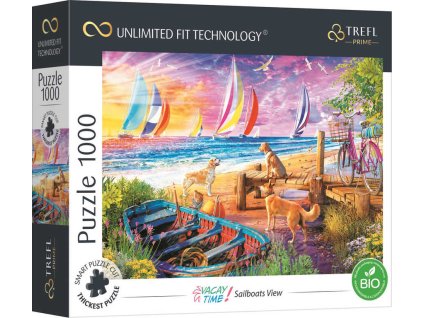 TREFL PUZZLE UFT Prémiové Výhled na plachetnice 68x48cm 1000 dílků skládačka