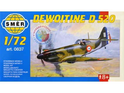 SMĚR Model letadlo Dewoitine D520 1:72 (stavebnice letadla)