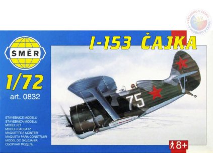 SMĚR Model letadlo Polikarpov I153 1:72 (stavebnice letadla)
