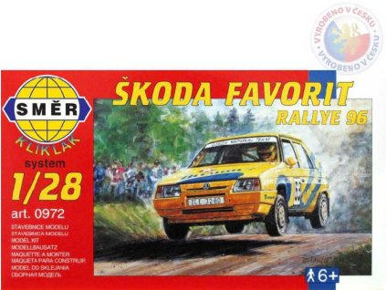 SMĚR Model auto Škoda Favorit Rallye 96 1:28 (stavebnice auta)