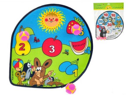 KRTEK (Krteček) Terč na suchý zip set se 3 soft míčky