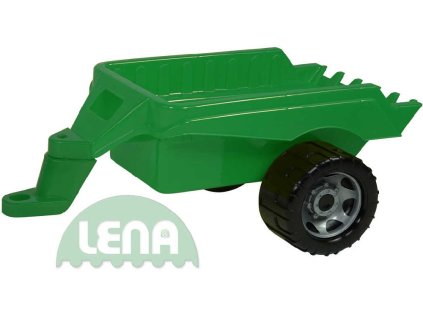 LENA Přívěs zelený plastová vlečka k maxi autům 50cm