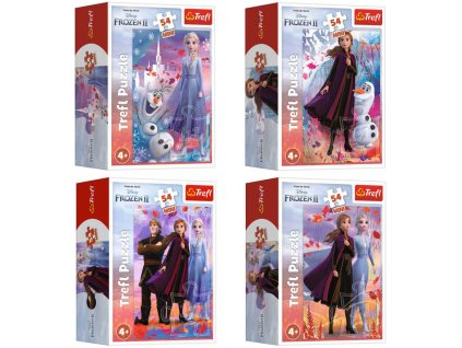 TREFL PUZZLE Frozen 2 (Ledové Království) mini 20x13cm 54 dílků 4 druhy