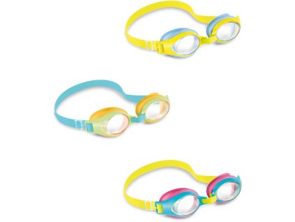 INTEX Brýle dětské plavecké vícebarevné Play 3 barvy na kartě 55611