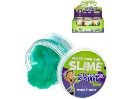 Kreativní sada výroba slizu set 4 barvy neonové svítící v doze 2 druhy