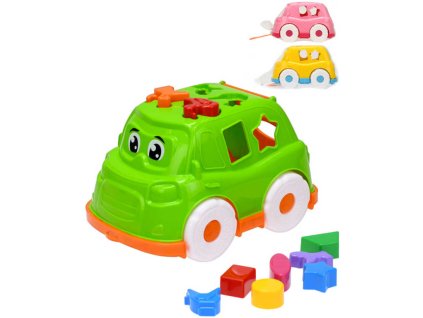 Baby autíčko set s vkládacími tvary různé barvy vkládačka pro miminko