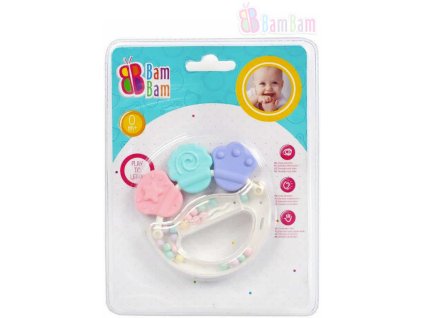 BAM BAM Baby chrastítko ZVONEK kousátko pro miminko