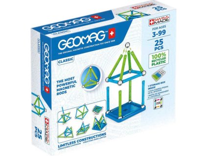 GEOMAG Classic modrá 25 dílků Eko magnetická STAVEBNICE