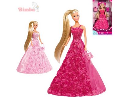 SIMBA Panenka Steffi Gala Princess 29cm set růžové šaty s doplňky 2 druhy