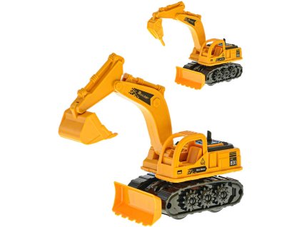 Bagr plastový žlutý 18cm na setrvačník 2 druhy