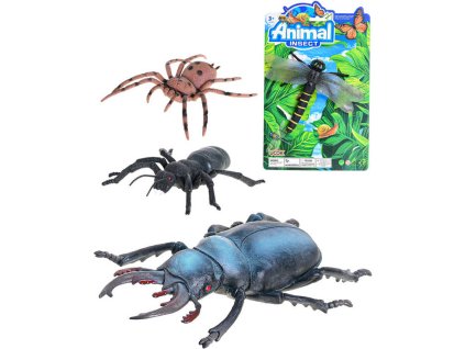 Zvířátko hmyz 18-23cm 4 druhy na kartě plast