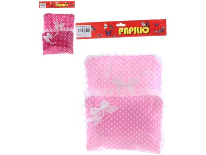 Peřinka + polštářek s krajkou set do kočárku pro panenku miminko 3 barvy