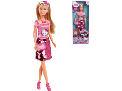 SIMBA Panenka Steffi 29cm Hello Kitty set s doplňky flitrová sukně
