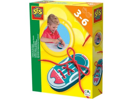 SES CREATIVE Nauč se zavázat si tkaničku v krabici