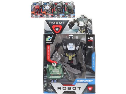 Transrobot 10cm auto záchranné robot s přeměnou 2v1 4 druhy plast