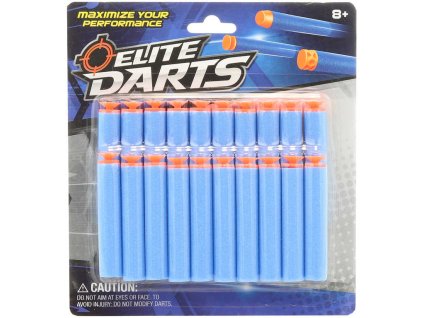 Náboje pěnové náhradní s přísavkou set 20ks modré na kartě