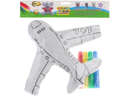 Vymaluj si své letadlo kreativní vybarvovací set se 4 fixy v sáčku