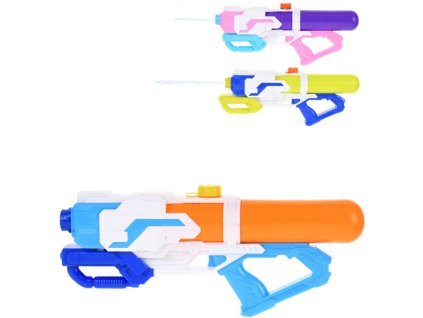 Pistole dětská vodní 48cm se zásobníkem na vodu 3 barvy plast