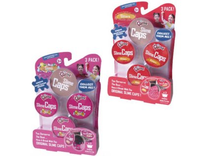 Sliz v kapsli set 3ks s doplňky různé barvy na kartě