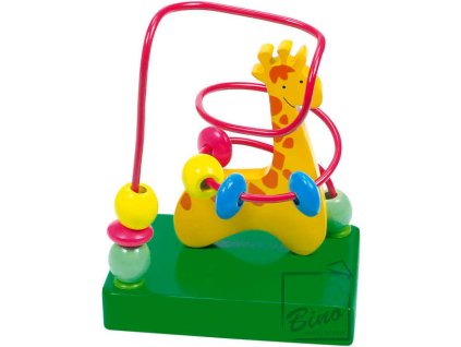 BINO DŘEVO Motorický labyrint Žirafa * DŘEVĚNÉ HRAČKY *