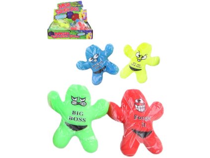 Příšerka strečová antistresová 10cm mění barvu 4 druhy guma v sáčku