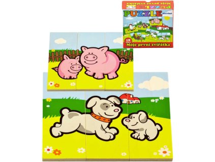DŘEVO Puzzle 18 ks ZVÍŘÁTKA *DŘEVĚNÉ HRAČKY*