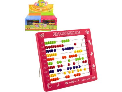 Počítadlo stojací kuličkové 100 kuliček plast 4 barvy