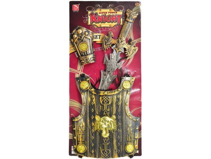 Rytířská souprava dětský meč s brněním 57cm 3ks na kartě plast