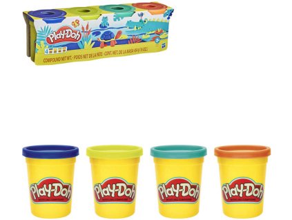 HASBRO PLAY-DOH Kreativní set modelína 4 kelímky zvířátka mix barev
