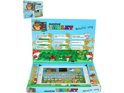 Naučný tablet moudré sovy interaktivní dotykový na baterie Zvuk CZ/AJ