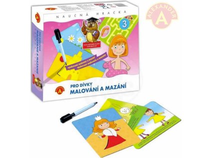 ALEXANDER Hra Malování a mazání pro dívky naučný kreativní set v krabici