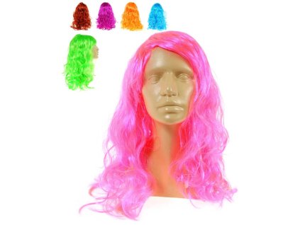 KARNEVAL Paruka dětská umělé vlasy dlouhé kadeře 4 barvy