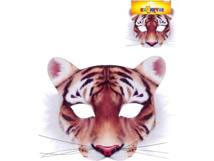 KARNEVAL Maska tygr dětská škraboška *KARNEVALOVÝ DOPLNĚK*