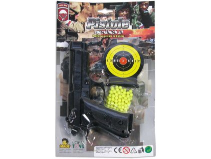 Pistolka 17,5cm s terčem a kuličkami