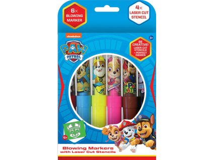 JIRI MODELS Fixy foukací 6ks Tlapková Patrola set se 4 šablonami