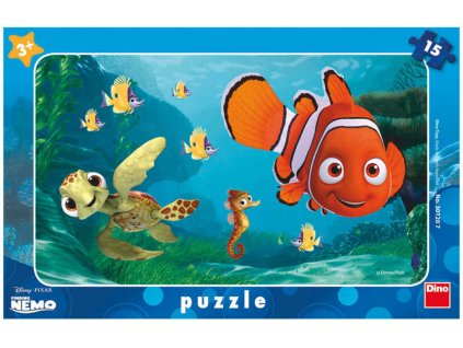 DINO Puzzle deskové 15 dílků Hledá se Nemo a želva skládačka 25x15cm